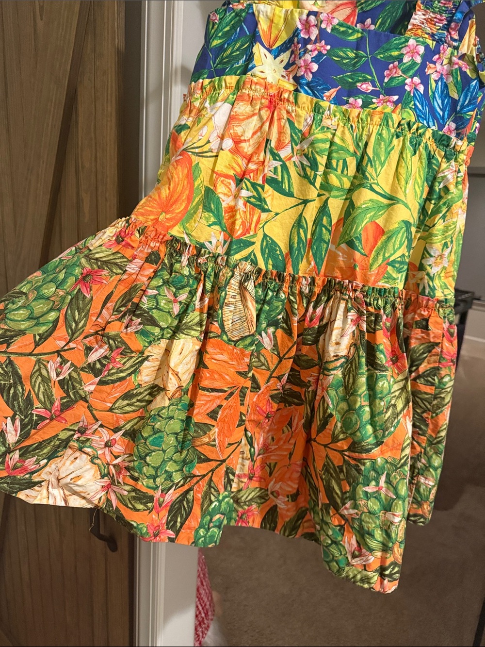 FARM Rio Tropical Tiered Sundress in Yellow, Green & Blue - Picture 3 of 5